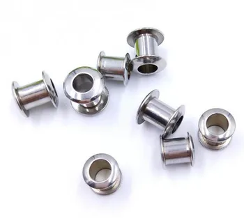 

5mm Stainless Steel Through Hole Rivets Hollow Grommets Spacer Beads Jewelry Making DIY Crafts Findings Dull Silver tone