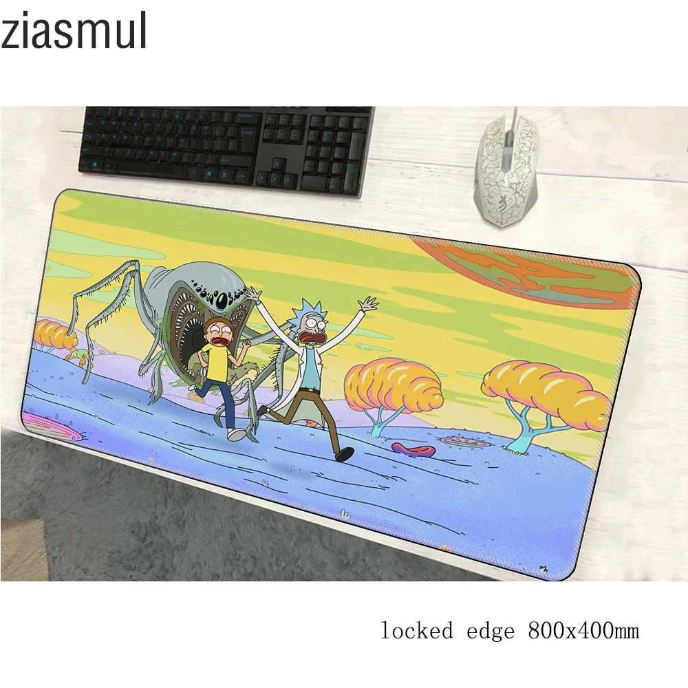 Rick and morty padmouse 800x400x3 мм игровой коврик для мыши лучший коврик для мыши геймер компьютерный стол Рождественский коврик notbook mousemate pc
