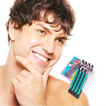 

Straight Razor Women Men Classic Safety Shaving Handheld Manual Shaver Scraper Barbear three layers Blades Razor 4Pcs/set