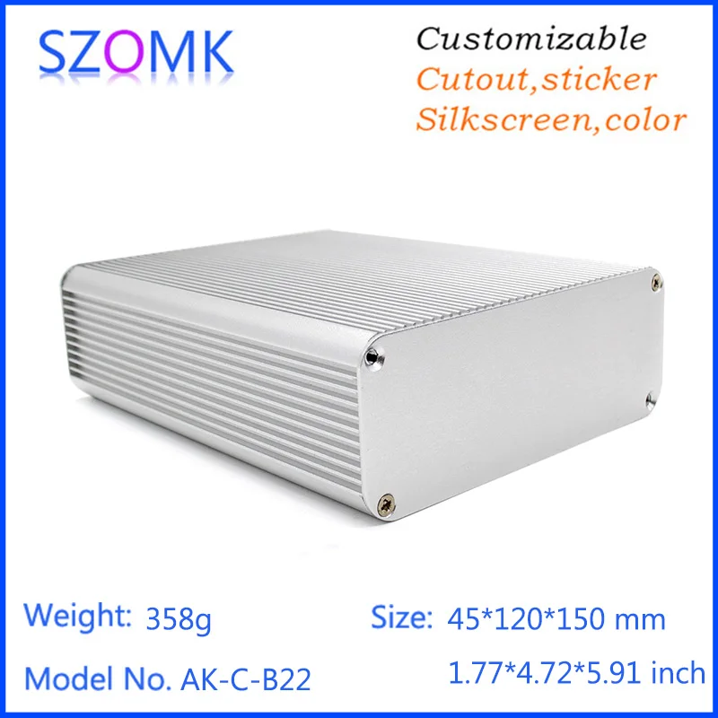 

10 pieces diy small aluminum enclosure extruded box 45(H)x120(W)x150(L) mm electrical aluminum junction box
