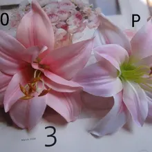 120X(13 см) Большая шелковая голова цветка лилии, DIY аксессуары для волос в виде цветка, много цветов на выбор, свадьба