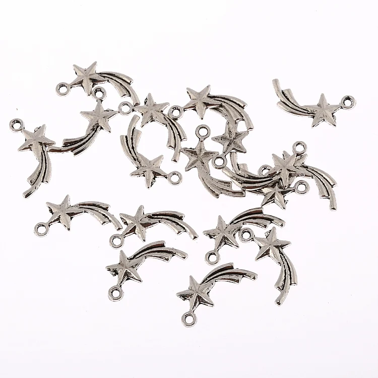 

20pcs Tibetan Silver Shooting Star Charms Zinc Alloy Pendants Fit Jewelry Findings DIY Making Bracelet Necklace Accessories