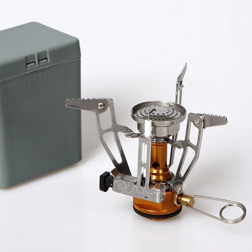 

Portable Ultralight Outdoor Picnic Gas Foldable Camping Steel Stove Case W15