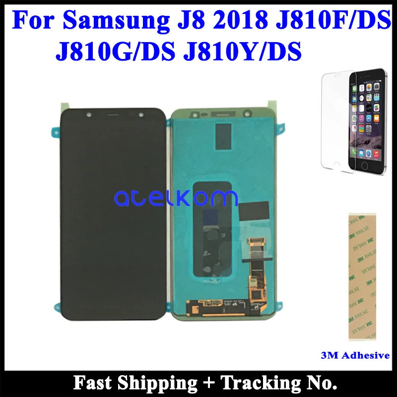 ЖК-дисплей Super AMOLED для SAMSUNG J8 2018 J810 Samsung ЖК-экран с сенсорным дигитайзером в сборе |