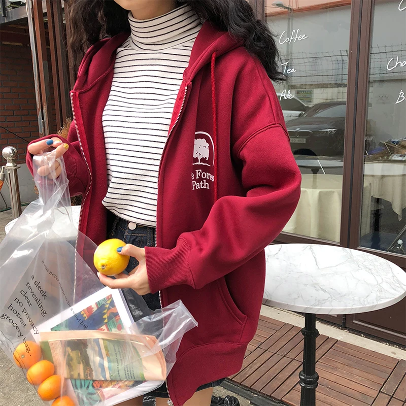 

3 colors Women Cardigans Autumn Winter preppy style loose letter Sweatshirt Coat Ladies thick jackets womens (X159)