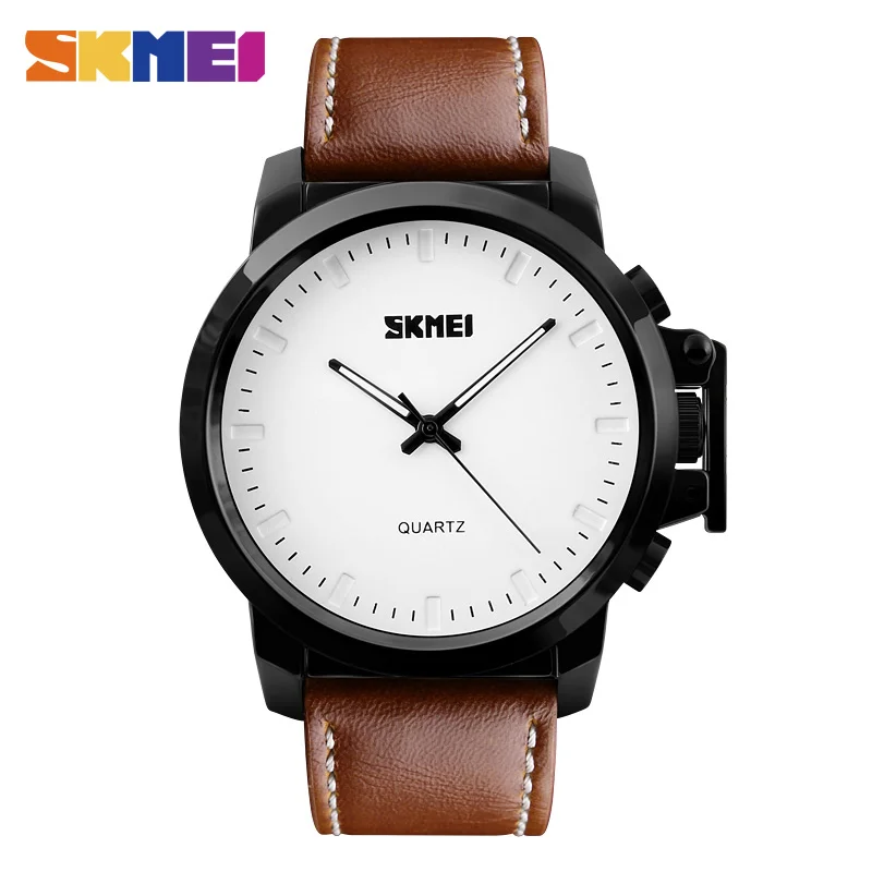 

SKMEI New Arrivals Sports Watches Men Fashion Casual Quartz Wristwatches Leather Strap Military Army 30M Waterproof Watch 1208