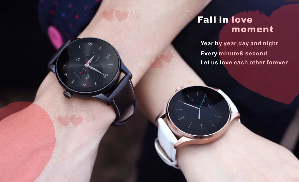 K88H Smart Watch 1.22 Inch IPS Round Screen Support Sport Heart Rate Monitor Bluetooth SmartWatch For IOS Android