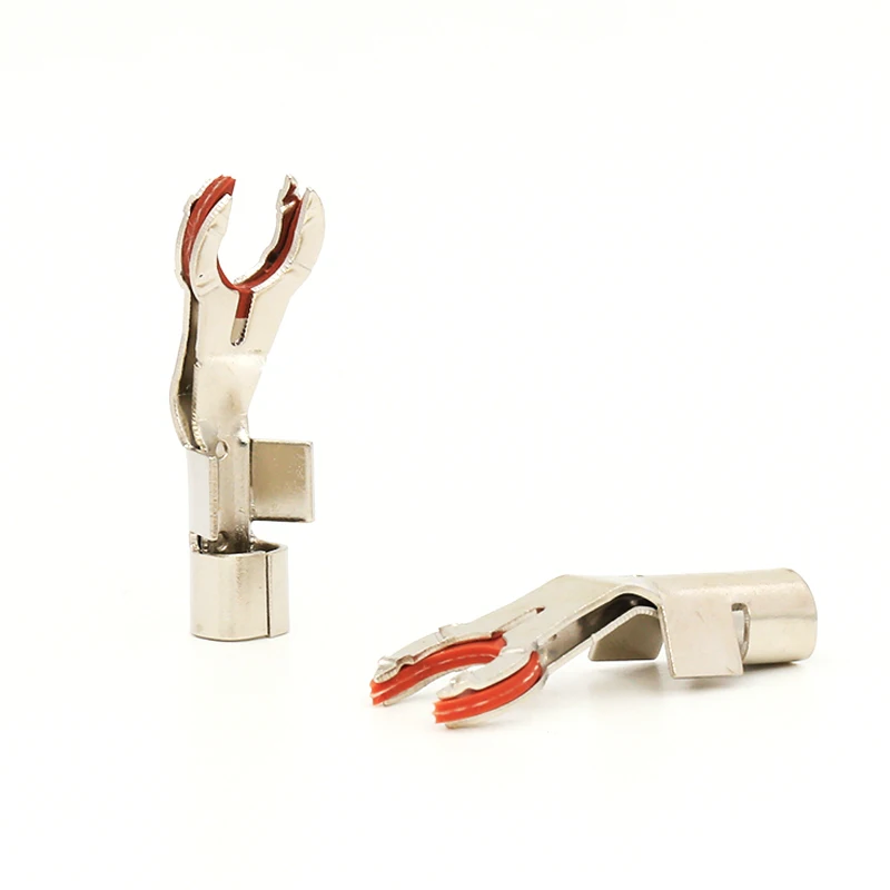 

Free shipping 4pcs audio Y spade plug with heatshrink for viborg audio 8TC and 12TC