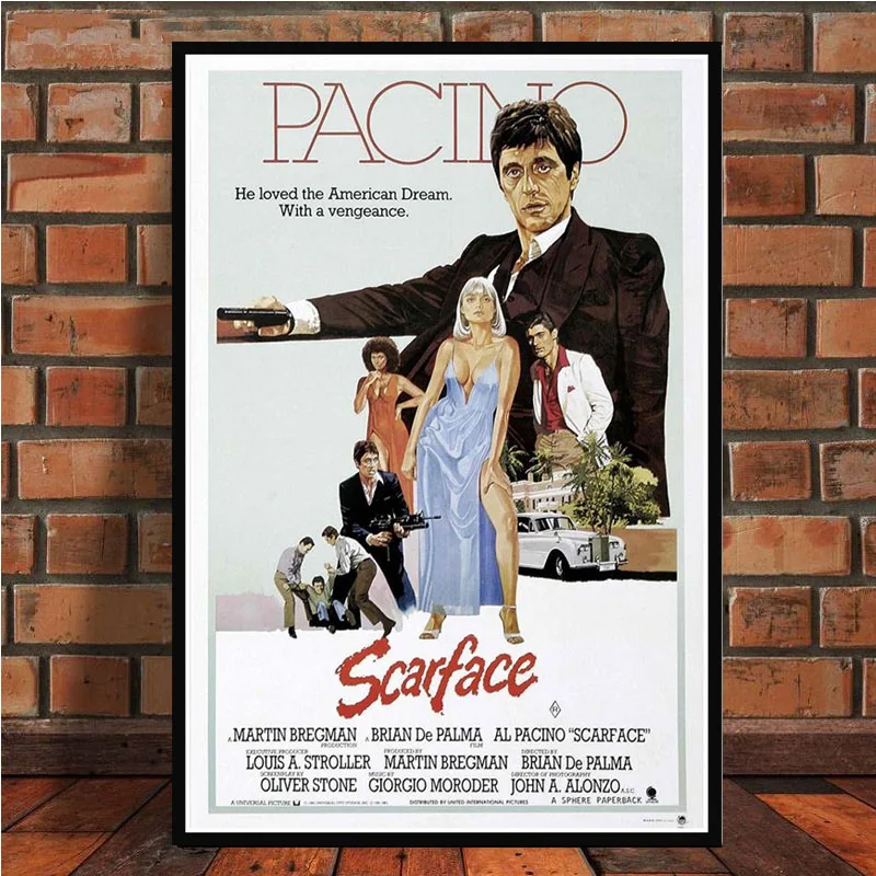 AL PACINO SCARFACE Гангстерский фильм художественный постер Картина Настенная картина для домашнего декора плакаты и принты