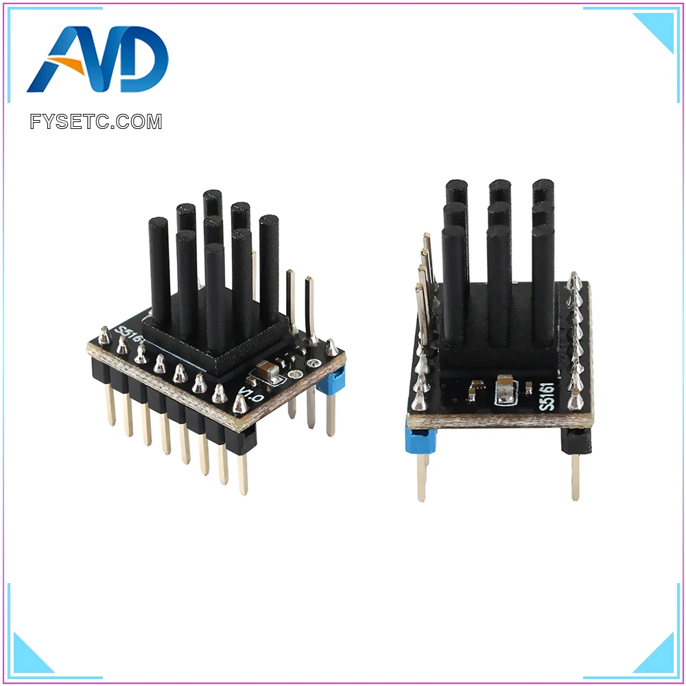 5 шт. TMC5161 V1.0 SPI Драйвер шагового двигателя высокой мощности 3.5A Stepstick Mute драйвер для Nema 17 23 двигатель Замена TMC5160 VS TMC2130