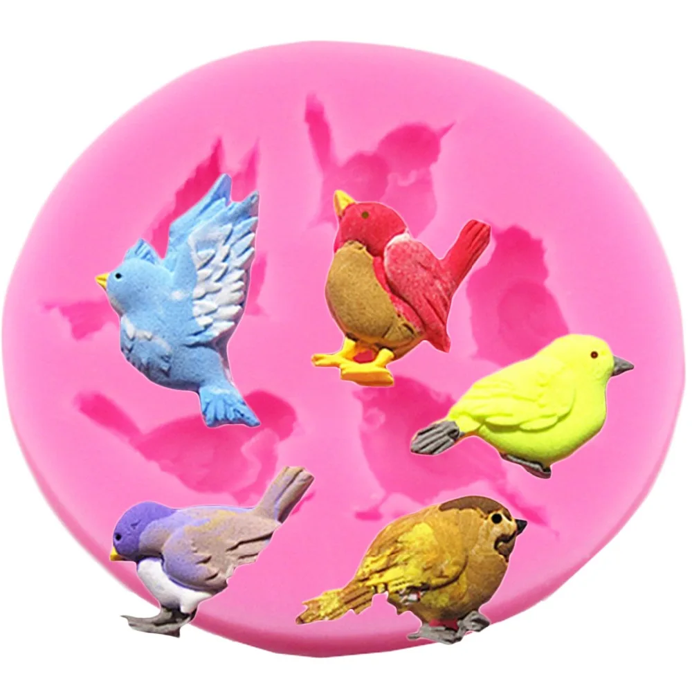 

3D Birds Silicone Mold Chocolate Candy Gumpaste Molds Cake Decorating Tools Fondant Mould Kitchen Baking Moulds