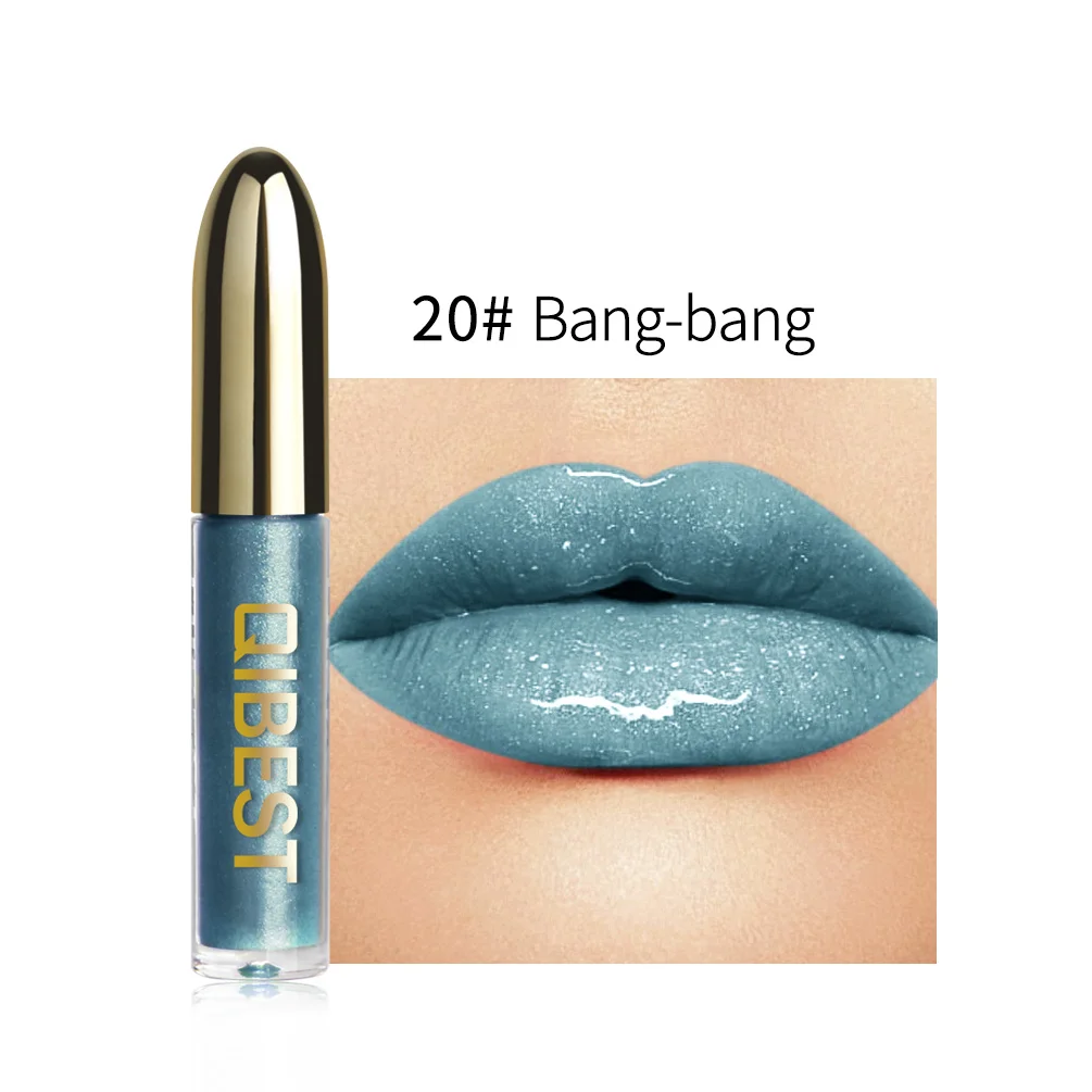 28 Colors Long Lasting Moisturizer Glitter LipGloss Tint Cosmetics Nutritious Shimmer Liquid Lipstick Beauty Lips Makeup maquiag - Color: 20