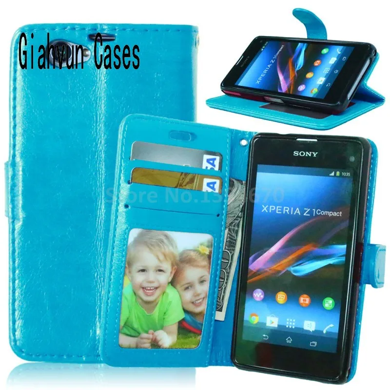 Для sony Xperia Z1Mini Z2 Z3 Z3mini Z4 capa para задняя крышка чехол для телефона кожаный Стенд Фото