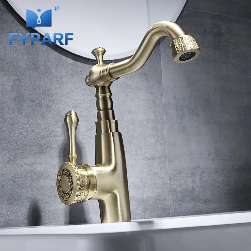 FYPARF حوض الحنفيات تركيبات الحمام في النحاس الذهبي الحمام بالوعة صنبور المياه خلاط صنبور الباردة والساخنة الحمام بالباطل الصين FYPARF حوض الحنفيات تركيبات الحمام في النحاس الذهبي الحمام بالوعة صنبور المياه خلاط صنبور الباردة والساخنة الحمام بالباطل الصين