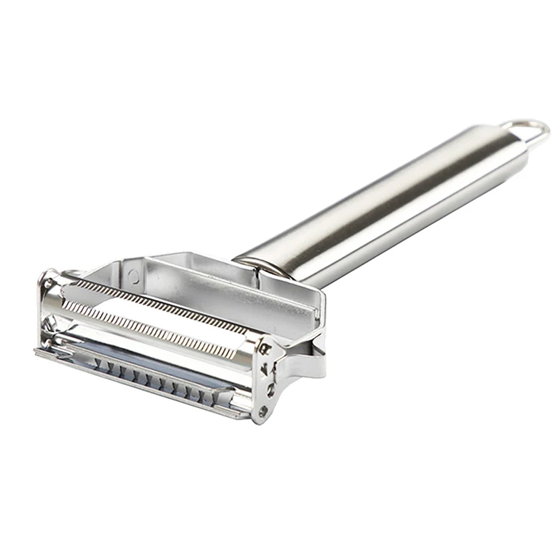 Dual Fruit Vegetable Peeler Julienne Peeler Sharp Stainless Steel Potato Carrot Peeler Metal Double Planing Grater Kitchen Tools (1)