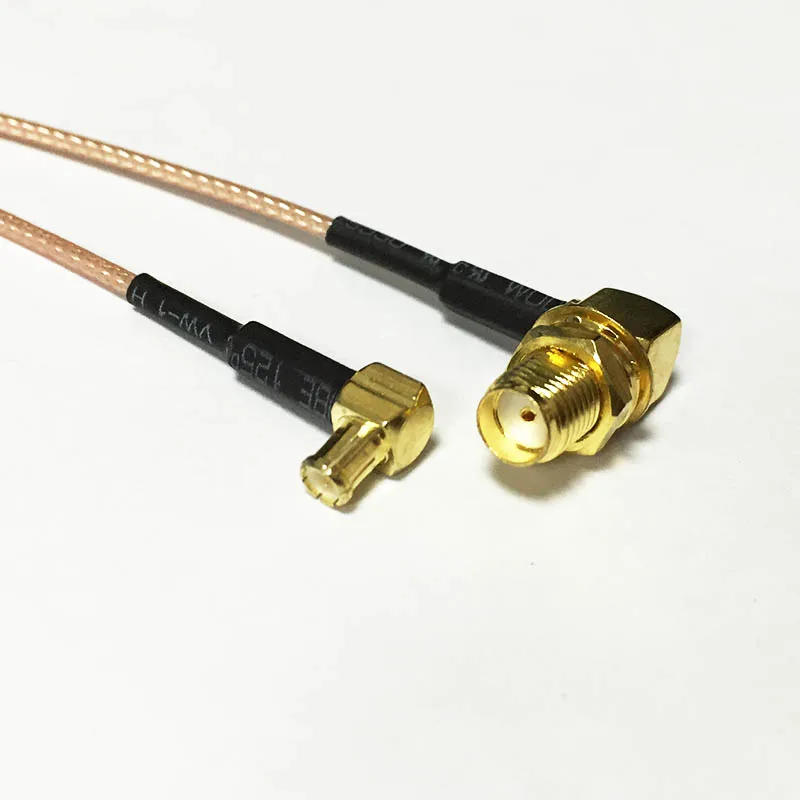 

2pcs SMA Female Jack nut Right Angle Connector Switch MCX Male Plug Right Angle RG178 Cable 15CM 6" Adapter Wholesale Fast Ship