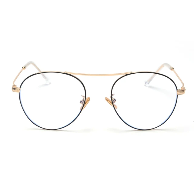 hipster optical frame women vintage round eyewear men gold metal