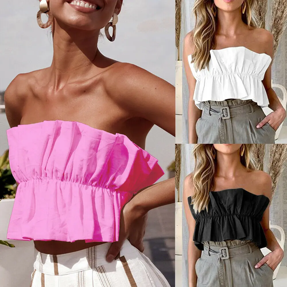 

New Women Ladies Fashion Casual Summer Tank Top Vest Off Shoulder Solid Tank Top Vest Camisole Party Clubwear