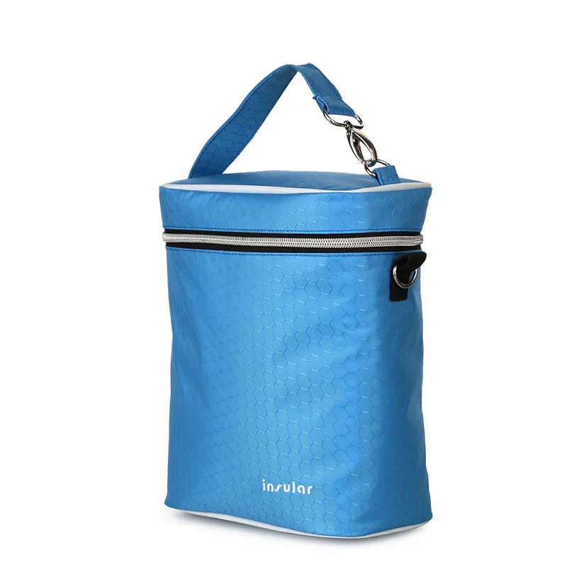 Модная детская подвесная сумка для автомобильного кресла детские бутылочки для кормления Изоляционные сумки термобутылка охлаждающая сумка органайзер сумка для кормления ребенка - Цвет: Blue