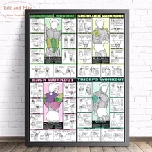 Muscle halterofilismo fitness impressão da arte da lona pintura cartaz parede imagem para sala de estar decoração do quarto casa decorativo nenhum quadro