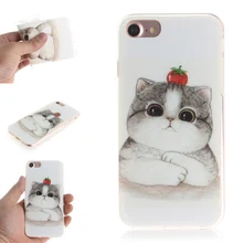 

For Apple iPhone 6 6S 7 8 Plus Luxury Panda Cute Cat Panda Animal Pattern Soft TPU Silicone Case Phone Cover