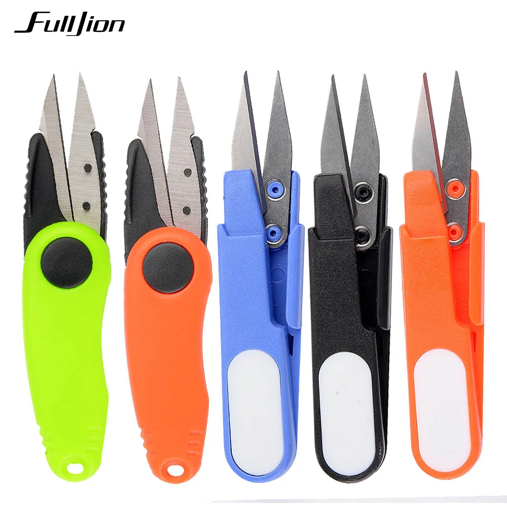 

Fulljion Fishing Scissors Folding Stainless Steel Handle with Covers Pliers Line Cutter Fish Grips Use Scissors Tackle Tools
