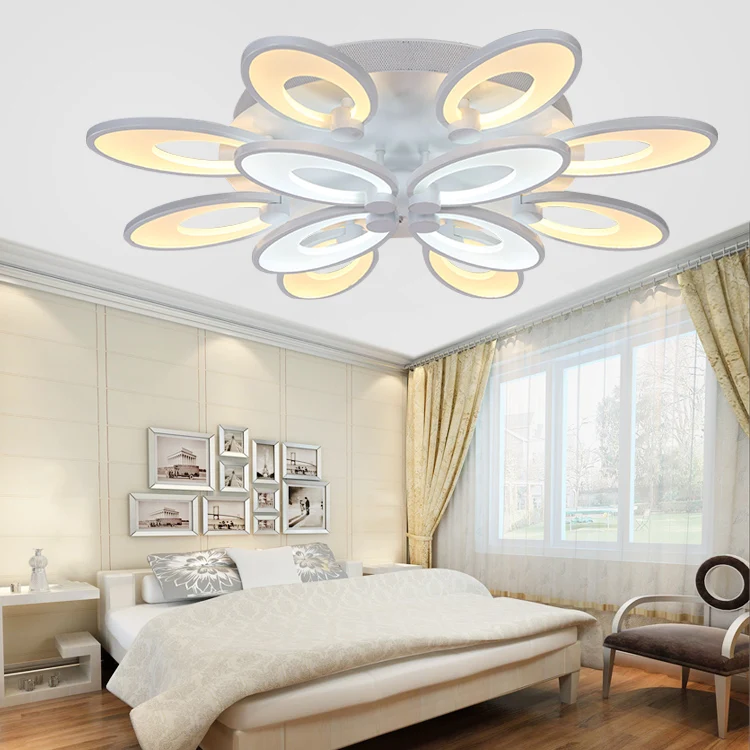 

New Acrylic Dimming Ceiling Lights For Living StudyRoom Bedroom Home Dec plafonnier AC85-265V Modern Led Ceiling Lamp Home