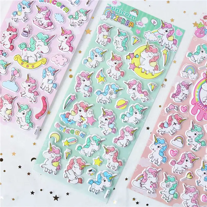 DIY 3D Stickers Decorative Craft Decals Super Colorful Unicorn Sticker Flamingo English Words Scrapbooking Stickers Kids Toys E DIY 3D Stickers Decorative Craft Decals Super Colorful Unicorn Sticker Flamingo English Words Scrapbooking Stickers Kids Toys E
