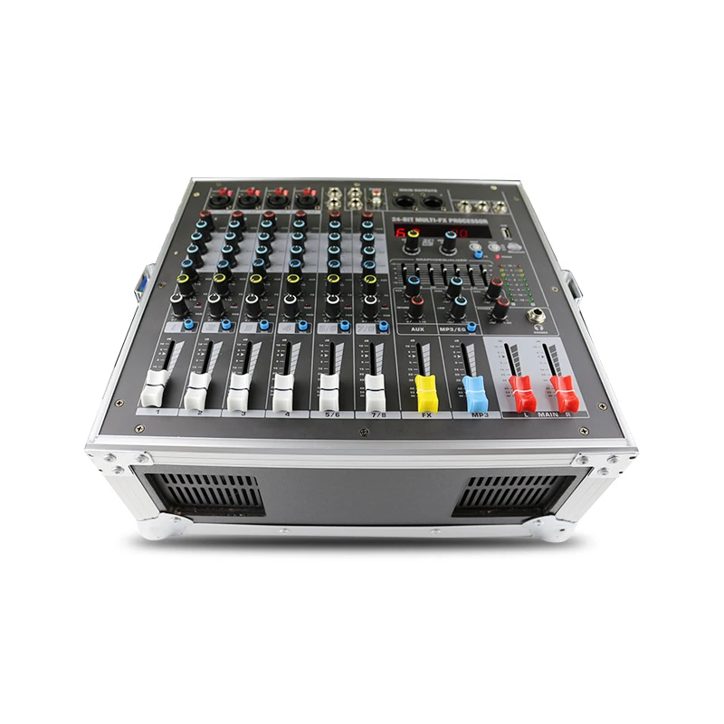 US $364.50 NTBD Audio Portable Mixer Sound Console High Power Integrated Power Amplifier Mixer 8 Channel 16 Kinds Of Digital ECHO Party DJ