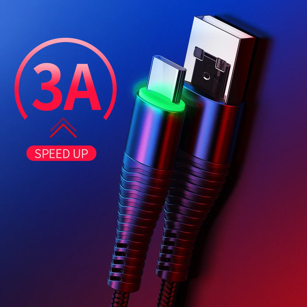 Кабель usb type C для samsung Galaxy S10 S9 3A кабель для быстрой зарядки данных type-C для Xiaomi huawei мобильный провод для зарядного устройства USB-C