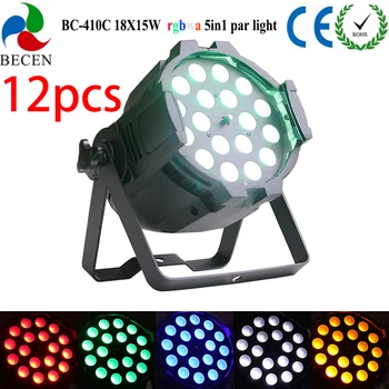 

12pcs LED Zoom Par 18x15W 5in1 RGBWA DMX Disco Party Club Pub Show Stage