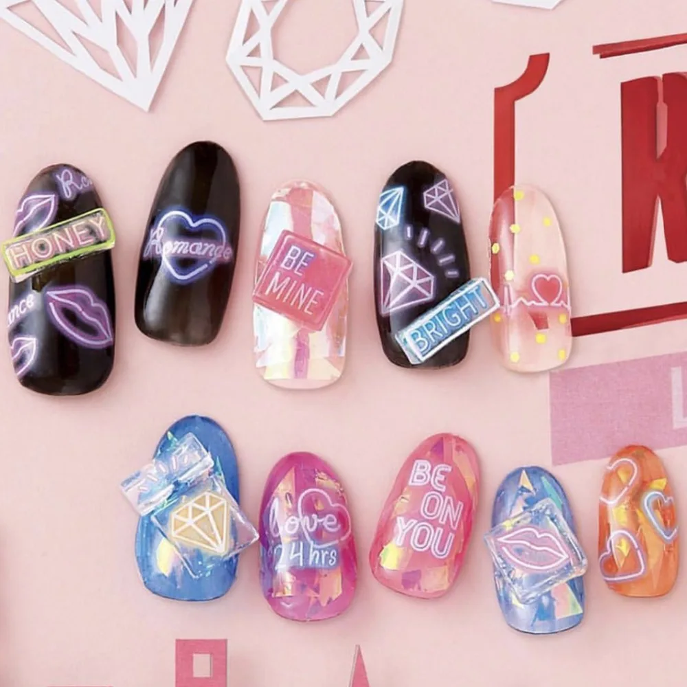 Новейшая 3d наклейка для дизайна ногтей TSC-129 Серия элементов сердца шаблон Переводные картинки инструмент DIY Инструменты для украшения ногтей