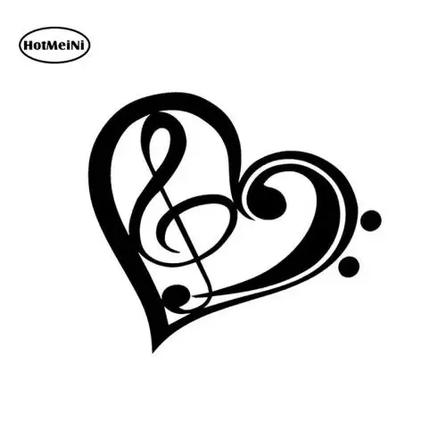 us 1 25 50 off hotmeini bass treble clef heart car sticker for truck window bumper auto suv door laptop vinyl decal waterproof 15 15cm in car clef treble