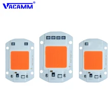 Vacamm светодиодный светильник для выращивания COB чип полный спектр AC 220 В 110 В 20 Вт 30 Вт 50 Вт DIY лампы для цветов растений Комнатное Гидропоника комнатное растение
