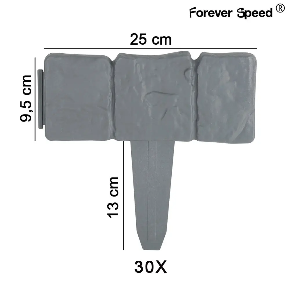 Forever-Speed-Garden-Fence-30-PCS-Spring-Yard-Lawn-Palisade-Garden-Lawn-7-5M-Fencing-Faux