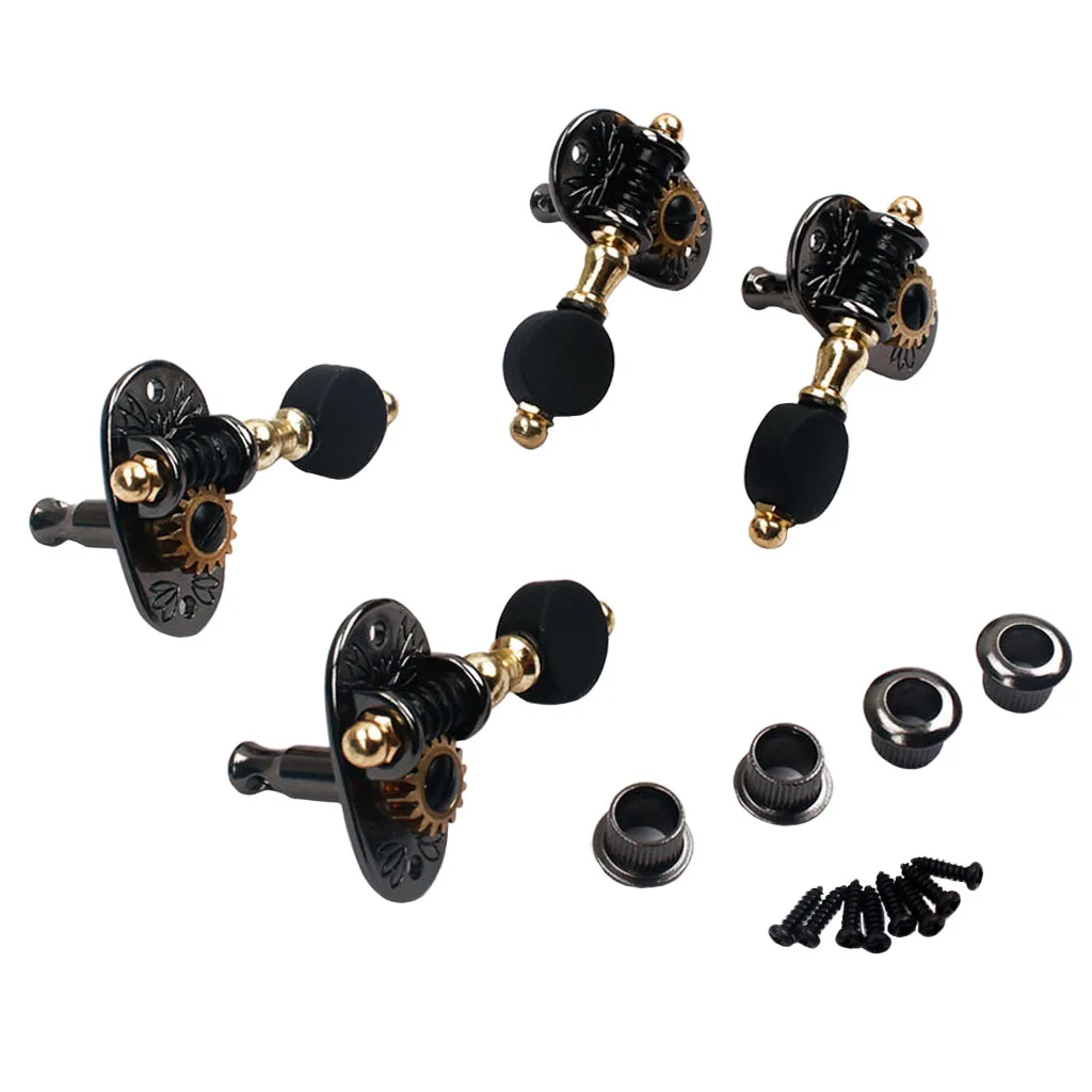 Locking Key Button String  Right & Left Tuning Pegs Tuners for 3 String Cigar Box Guitar