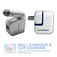 Игровые аксессуары сетевой адаптер переменного тока зарядное устройство+ Автомобильное зарядное устройство для sony psp/psv, Ninteond 3DS/ 3 DSXL/LL, все смартфоны