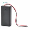2 AA Battery Storage Case Plastic Box Holder with Cable Lead for 2 x AA Battery Soldering Conting Black ► Photo 3/4