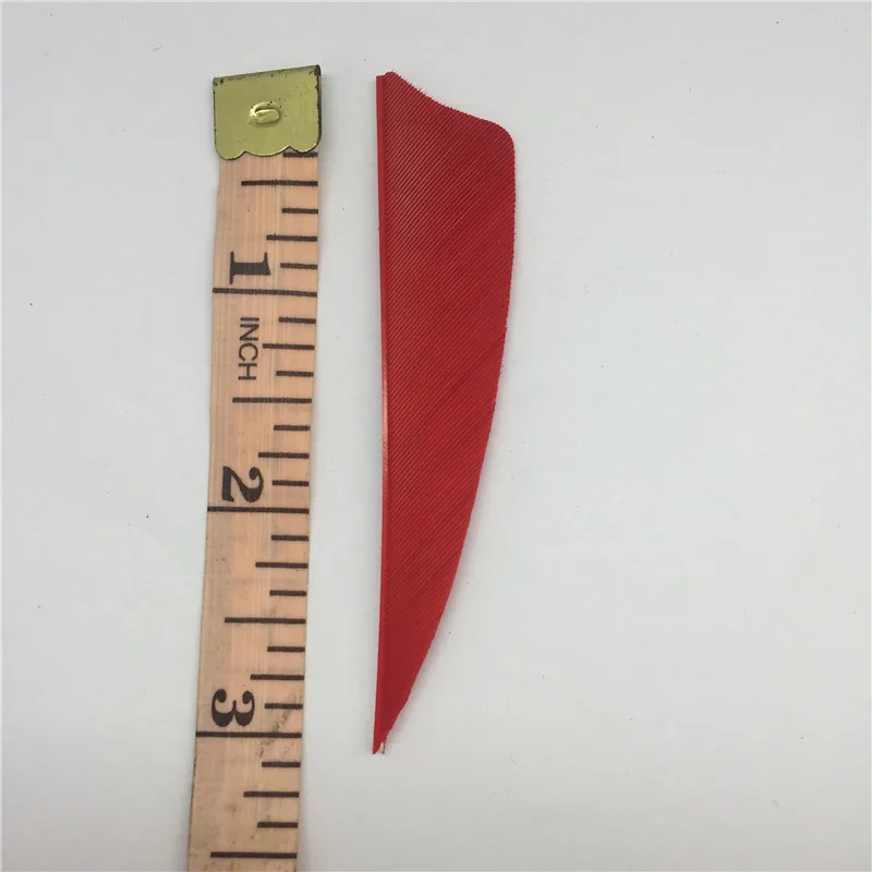 ONTFIHS 100 шт 3 &quot4&quot 5 &quotкапли воды щит красные перья индейки для стрел охоты и
