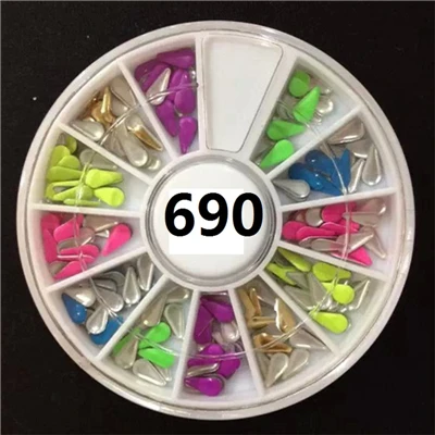 Одна коробка 12 цветов украшения для ногтей супер яркие различные виды сушеных цветов порошок для маникюра для гель лак для ногтей советы Z2025