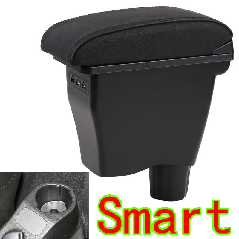 

For Smart Forfour Fortwo Armrest box Mercedes Forfour Original storage box Smart Car armrest box With usb interface