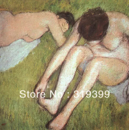 

Oil Painting Reproduction on Linen Canvas,Bathers on the grassby by edgar degas,Free DHL Shipping,handmade,Top Quality