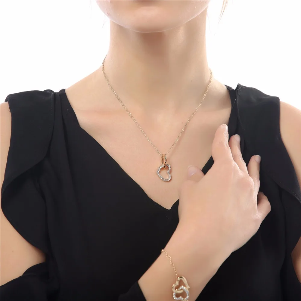 Женский ювелирный комплект из колье и серёг с кристаллами|necklace cabochon|jewelry tree for