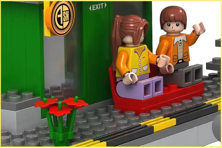 25110 928pcs Train Railway station Constructor Model Kit Blocks Compatible LEGO Bricks Toys for Boys Girls Children Modeling 25110 928pcs Train Railway station Constructor Model Kit Blocks Compatible LEGO Bricks Toys for Boys Girls Children Modeling