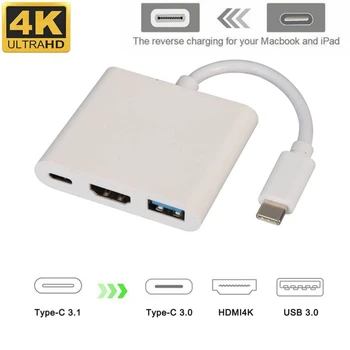 

USB-C to HDMI USB3.0 USB-C Digital AV Multiport Adapter USB-C Charger Converter for Nintendo Switch Samsung Galaxy S9 S8/S8+