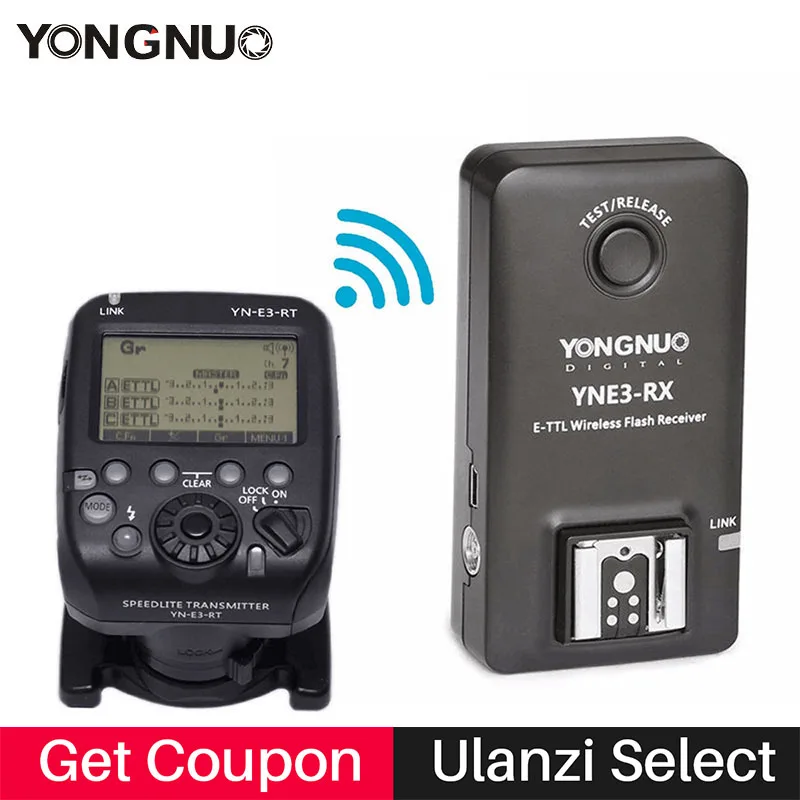 

YONGNUO YN-E3-RT TTL Radio Trigger Speedlite Transmitter as ST-E3-RT Compatible with YONGNUO YN600EX-RT,Flash Receiver YNE3-RX