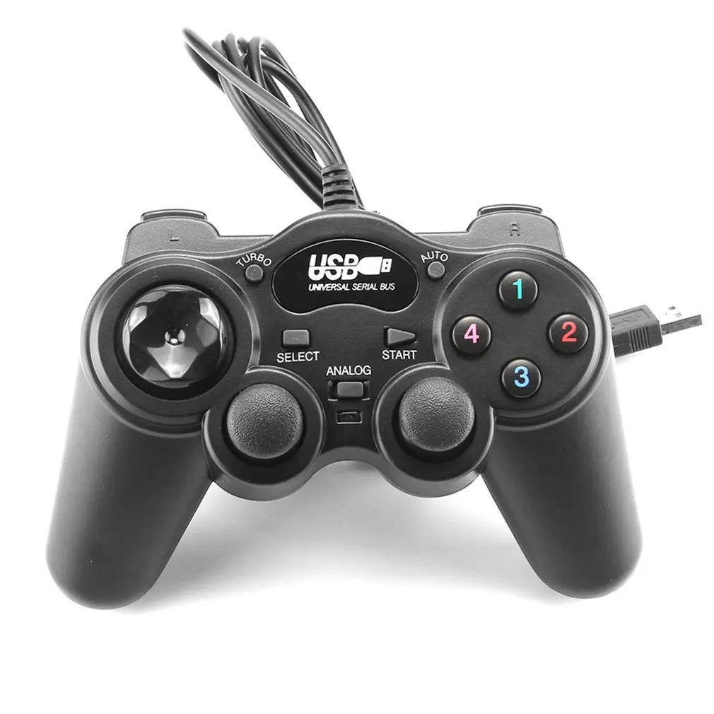 

Wired Gamepad Joystick USB2.0 Shock Joypad Gamepads Game Controller For PC Laptop Computer Win7/8/10/XP/Vista