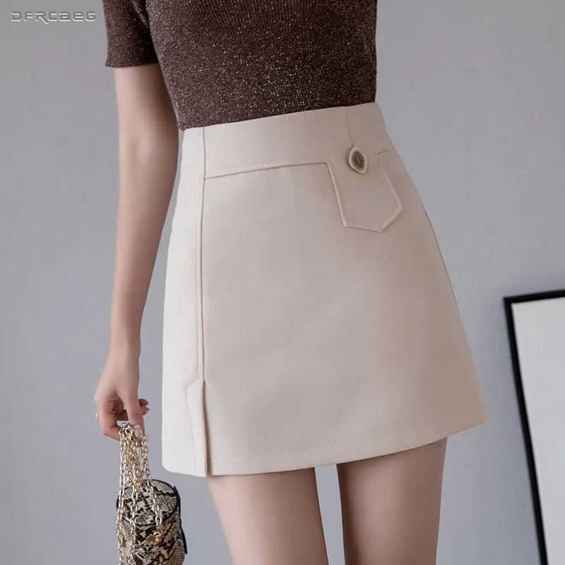 

High Waist Summer A Line Mini Skirt Women 2019 Fashion New Arrival All Match Pencil Skirts Female Work Office Wear