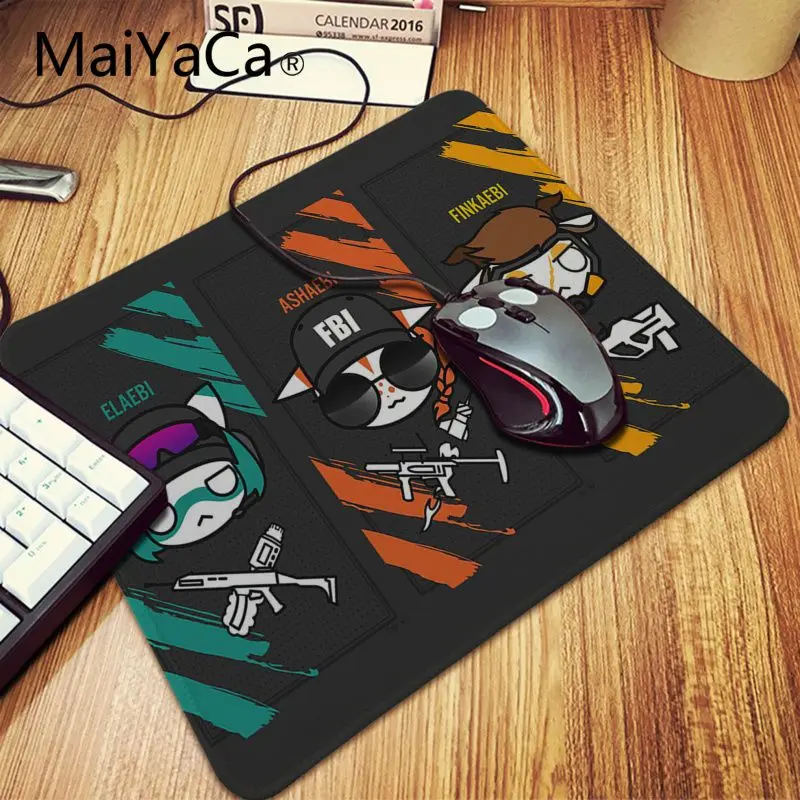 Lock Edge 18x22cm Maiyaca крутые модные радужные игровые коврики Six Siege gamer коврик для мыши большой размер игровой коврик для мыши Прочный ПК Противоскользящий коврик для мыши - Цвет: Lock Edge 18x22cm