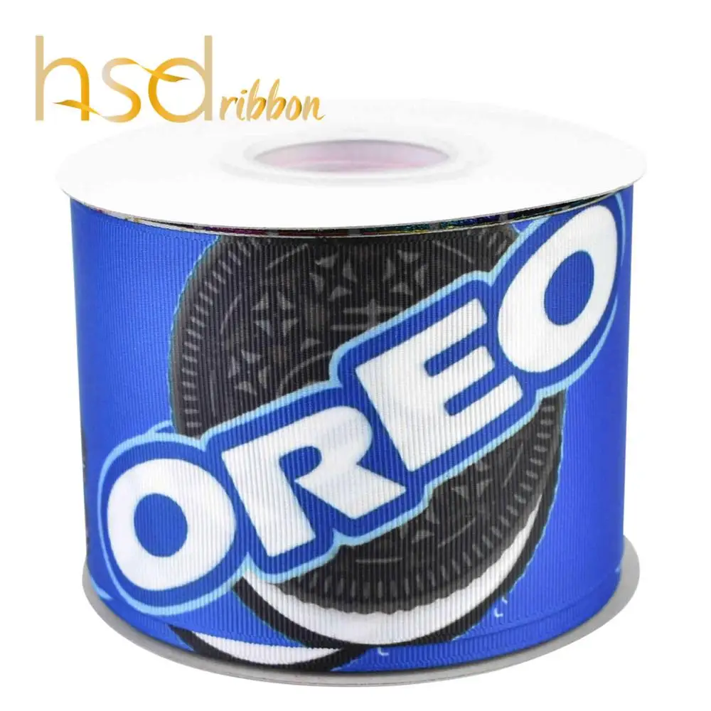 HSDRibbon 22 мм 38 мм 50 мм 75 мм Печатные HT Grosgrain ленты 50 ярдов/рулон - Цвет: 02588